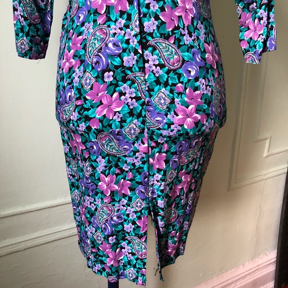 Vintage All That Jazz paisley flower print dress - Picture 3 of 7